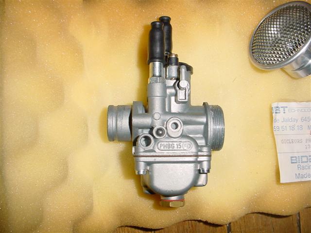 Carburateur 15mm PHBG Bidalot
Carbu 15mm PHBG Bidalot pour Gr 1
